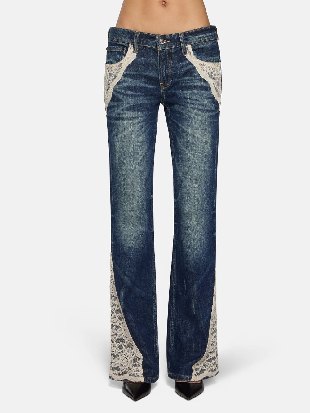 EB Denim Valentine Jean Ivory Rose Lace